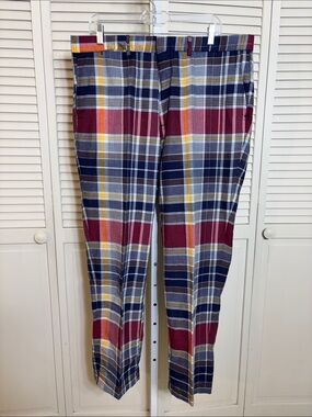 J.Press Madras Checks Pants in Cotton Size 38